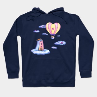 Romantic balloon ride at home Hoodie